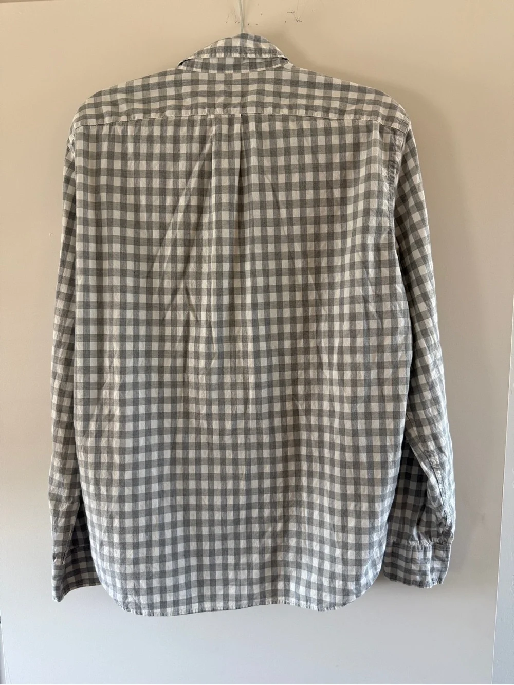 J. Crew Gray Check Button-Down Shirt